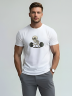 Skeleton Weightlifter Gym T-Shirt