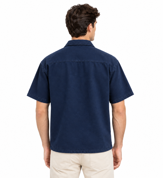 V NECK URBAN ZIPPER SHIRTS