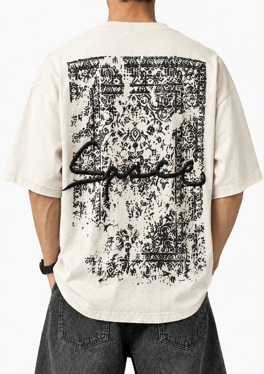 TRENDY DETAILED PRINTED T SHIRT