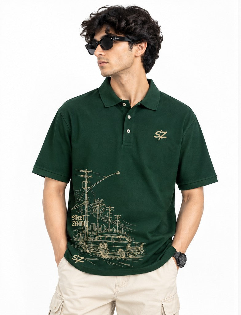 TRENDY PRINTED POLO SHIRT
