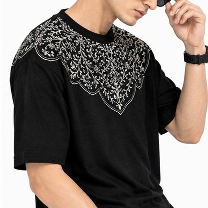 TRENDY DETAILED PRINTED T SHIRT