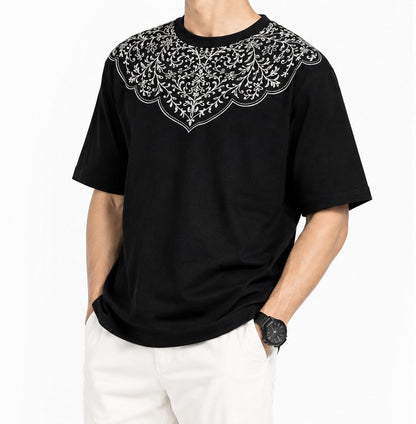 TRENDY DETAILED PRINTED T SHIRT